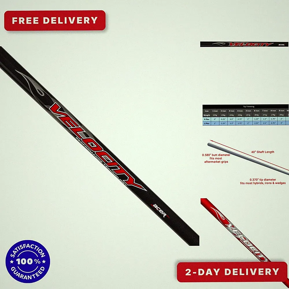 Acer Velocity Graphite Golf Shafts for Woods and Irons - Ladies/Senior Flex