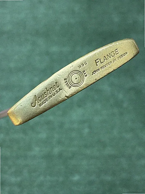 Acushnet Bulls Eye Flange M5C Putter Clean Brass Fluted Satin Shaft Lamkin RH