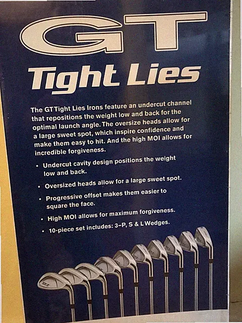 Adams Golf GT Tight Lies 10 piece set including 3-P, S, L wedges