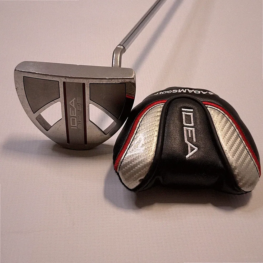 Adams Golf IDEA A12 OS Putter Mens Right Hand Silver Mallet Steel Shaft
