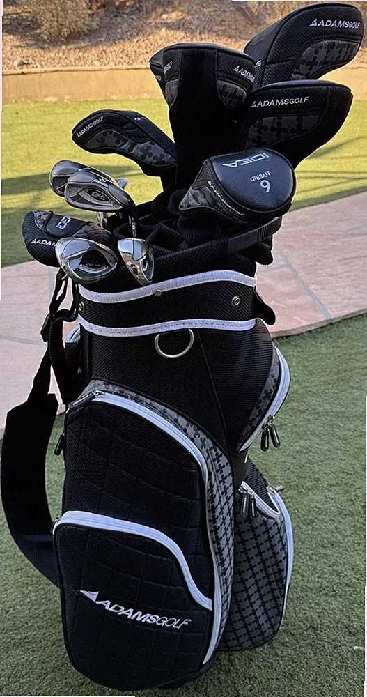 Adams Idea A12 OS Full Set & Bag 12 Clubs Cancer Awareness Month Excellent Cond