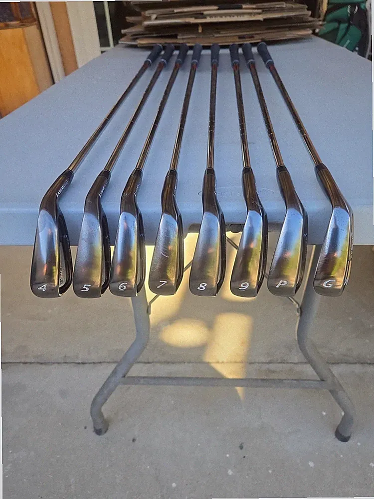Adams Idea Black CB3 Forged Iron Set 4 - PW GW KBS Tour Stiff Flex Steel Shafts