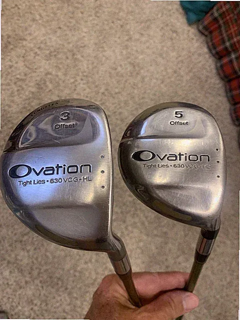Adams Ovation Offset Tight Lies 3 and 5wood with Aldila regular graphite shafts