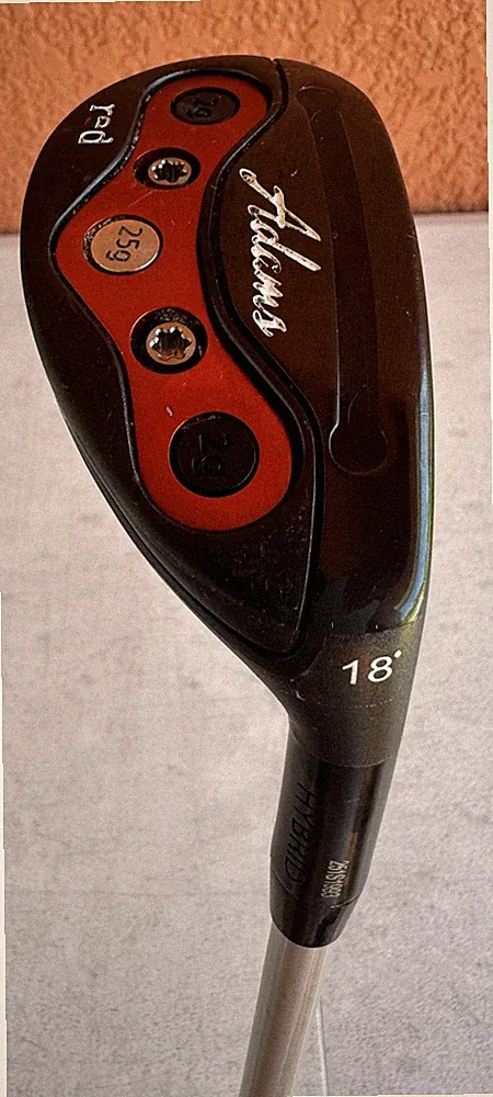 Adams Red 18° 3H Hybrid. Regular Flex Right-Handed. Graphite Matrix Altus shaft