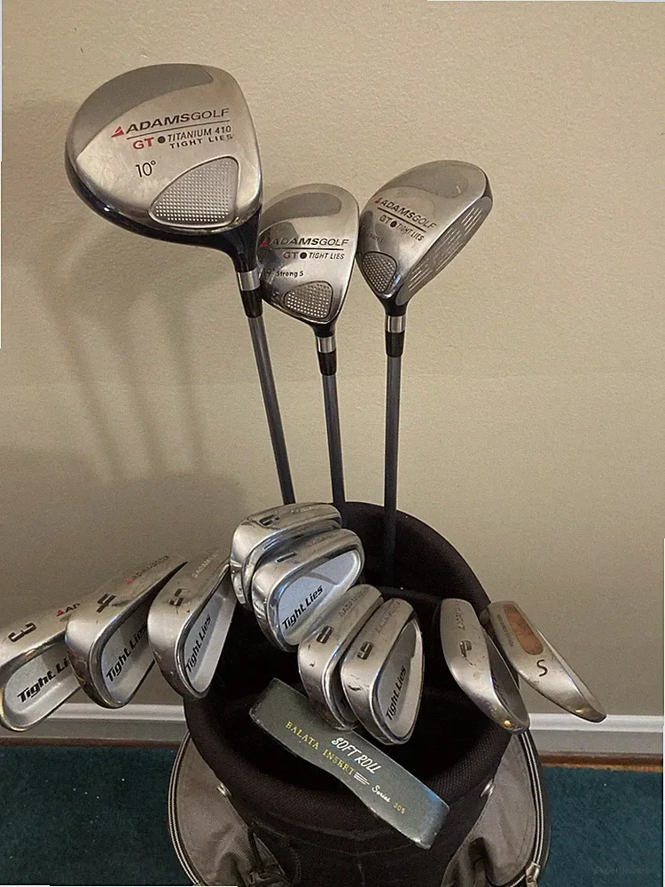Adams Tight Lies Mens RH Complete Golf Club Set Irons Driver Wilson Bag Reg Flex
