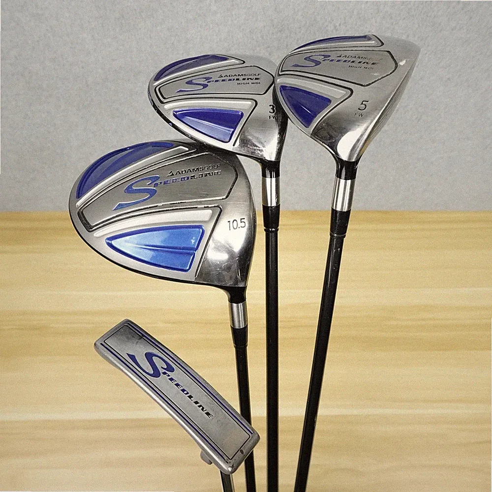 AdamsGolf Speedline 10.5* Driver, 3, 5 Woods and Putter Bundle Uniflex Mens RH