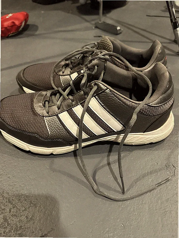 Adidas Golf Shoes Mens 12Gray Black Synthetic MeshSpiked Cleats Art F33551