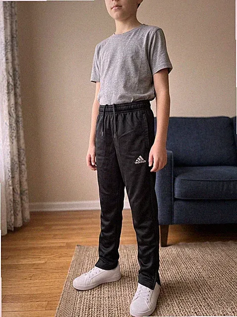 Adidas Original Junior Track Pants Black 9-10Y UK US S 140cm Zip Ankle Unisex