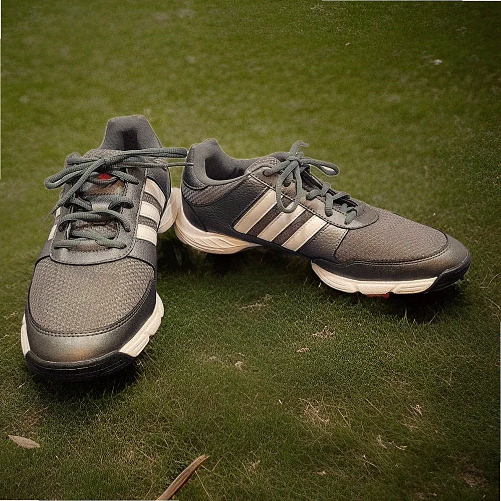 Adidas Tech Response 4.0 Golf Shoes Men 8.5 Gray White F33551 Golf Cleats