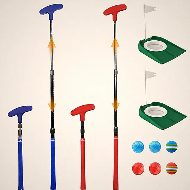 Adjustable Golf Putter, Mini Golf Set - 2 Kids Golf Clubs with 6 Golf Balls &...