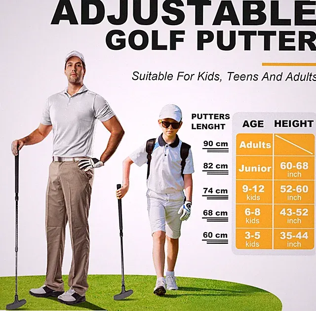 Adjustable Golf Putter Two-Way Kids Putter Right Left Handed Mini Golf Set Youth