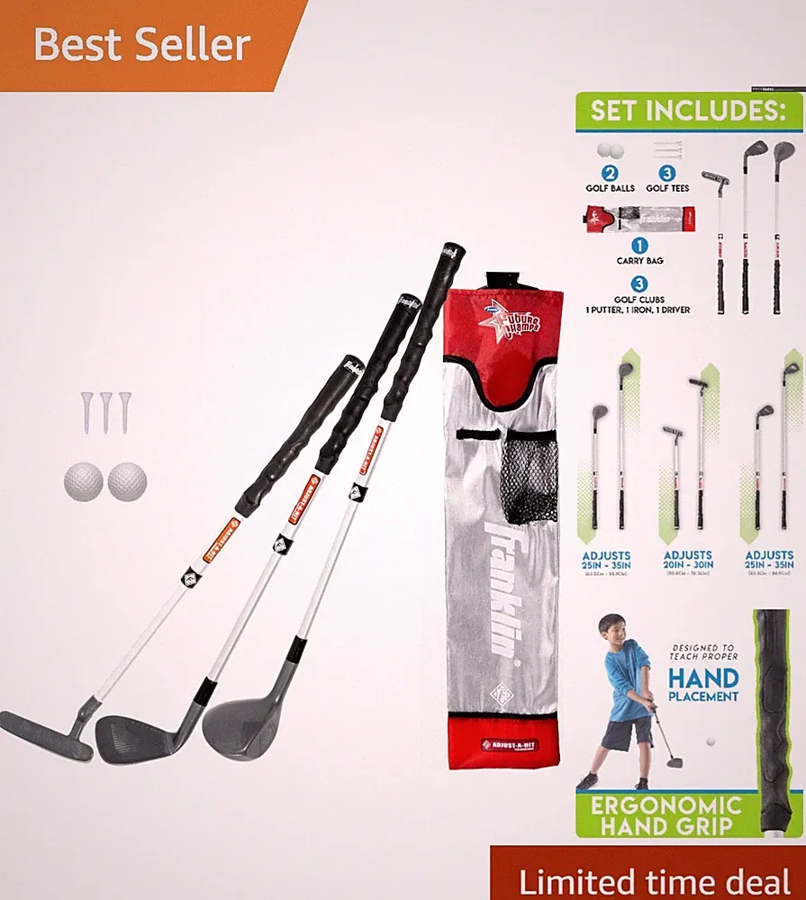Adjustable Junior Golf Set with Lightweight Clubs - Perfect for Young Players