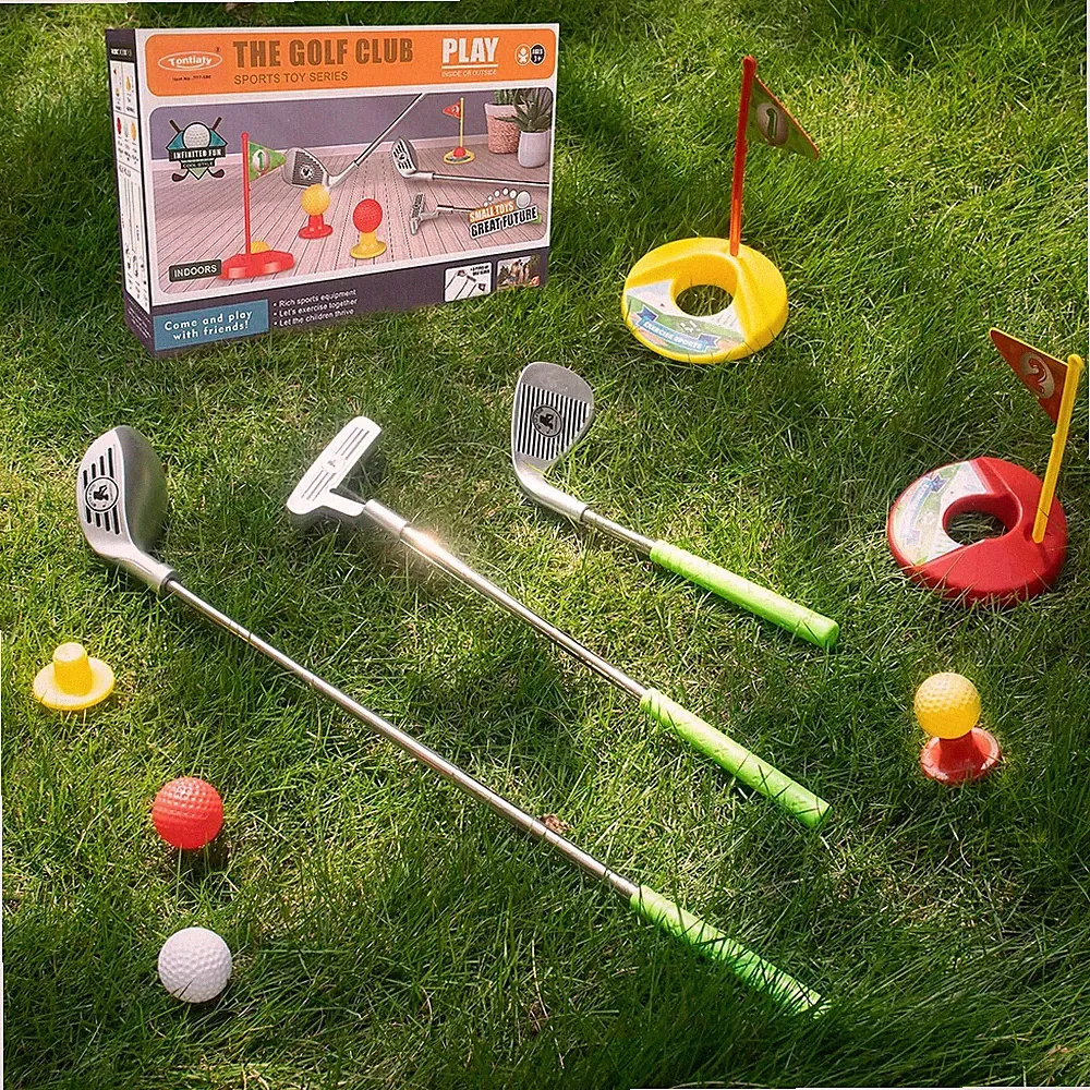 Adjustable Kids Golf Club Set for Ages 3-8, Indoor/Outdoor Play, Plastic Gift