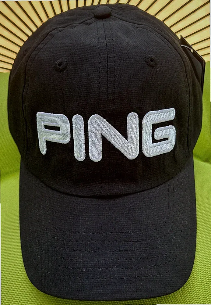 ADULT PING GOLF CAP SZ ADJUSTABLE BLACK NEW