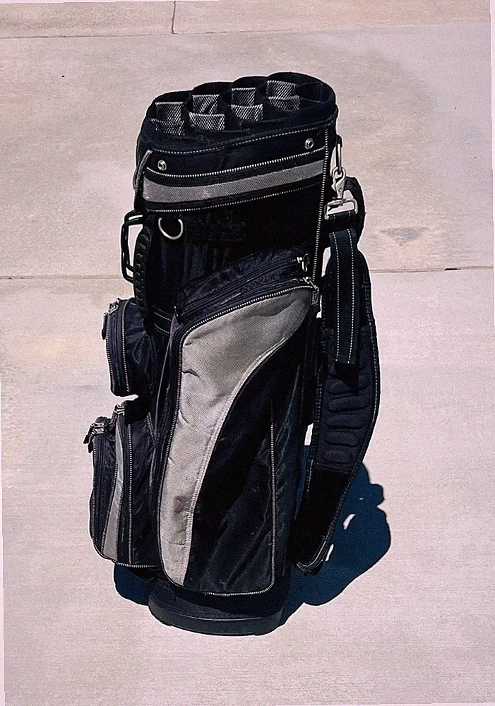 Affinity 13-Way Golf Cart Bag Black Grey Padded Shoulder Strap Rain Hood