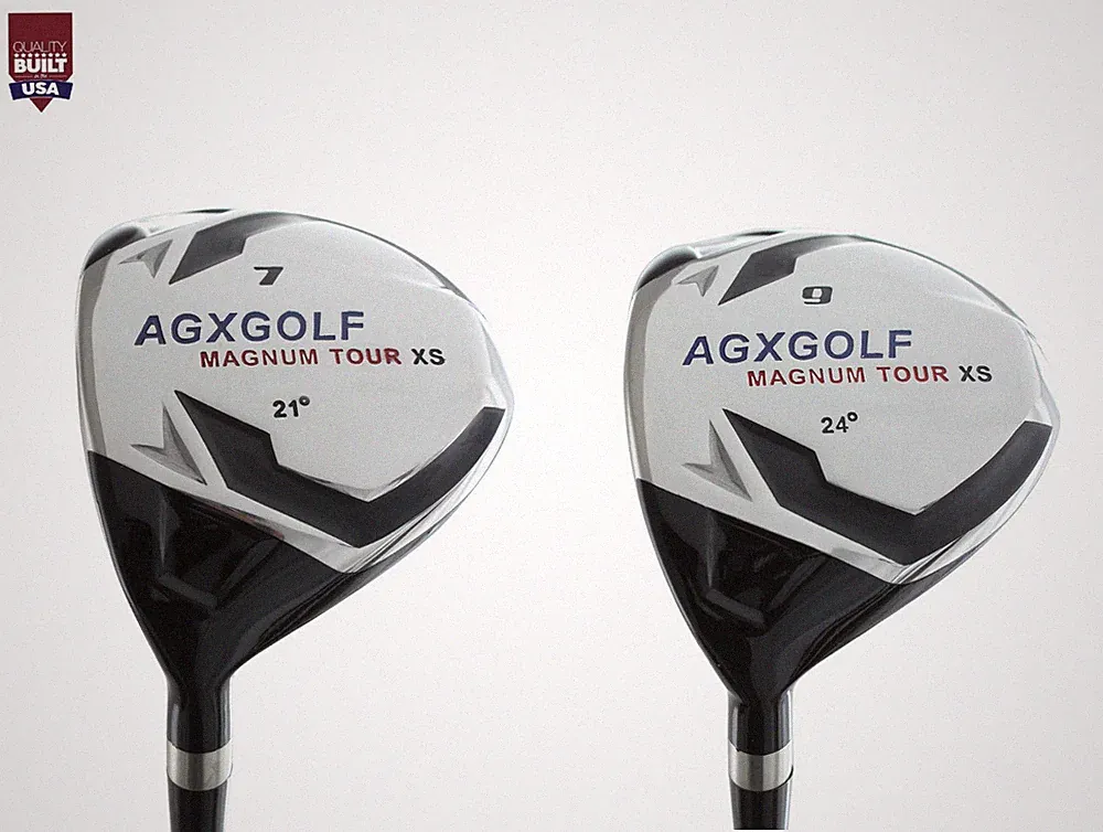 AGX MEN'S LEFT HAND MAGNUM XS EDITION 7 & 9 FAIRWAY WOODS SET, GRAPHITE SHAFTS