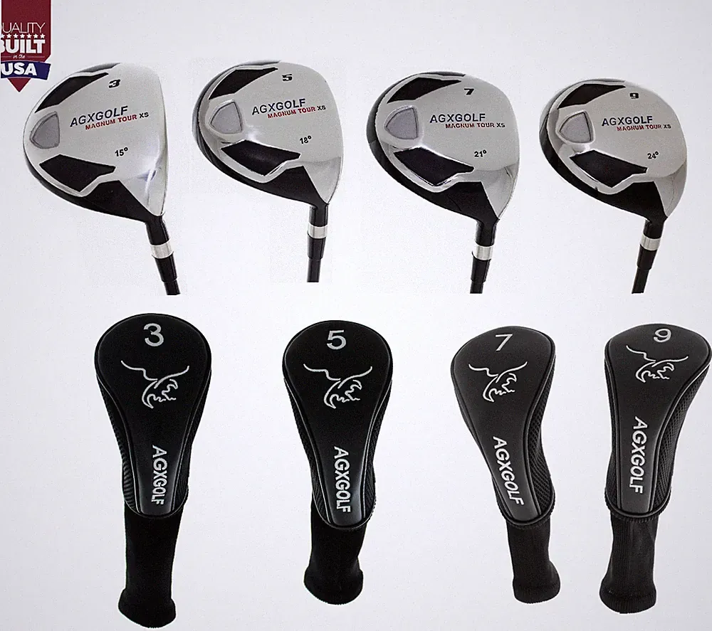 AGX MEN'S MAGNUM XS EDITION FAIRWAY WOODS SET: #3, 5, 7 & 9 GRAPHITE SHAFTS+HCs