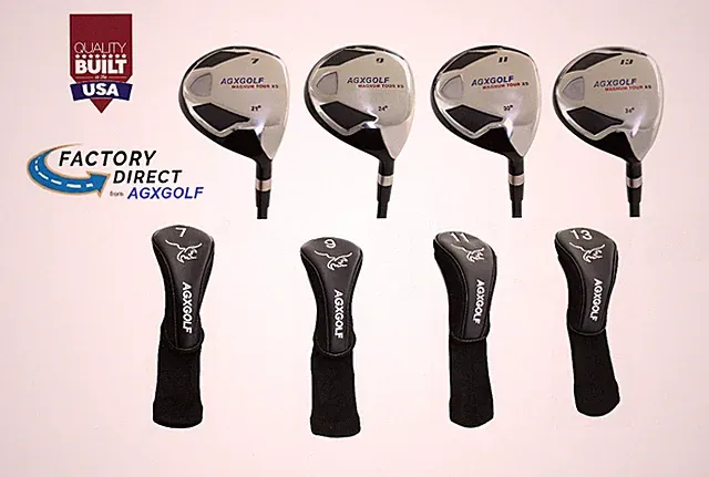 AGX MEN'S MAGNUM XS EDITION FAIRWAY WOODS SET: #7, 9, 11 &13 GRAPHITE SHAFTS+HCs