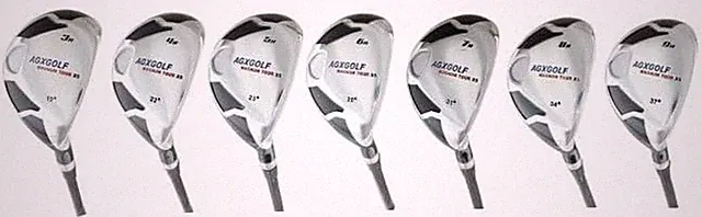 AGX Men'S Tour XS Complete Hybrid Game Improvement Stainless Steel Irons Set 3-9