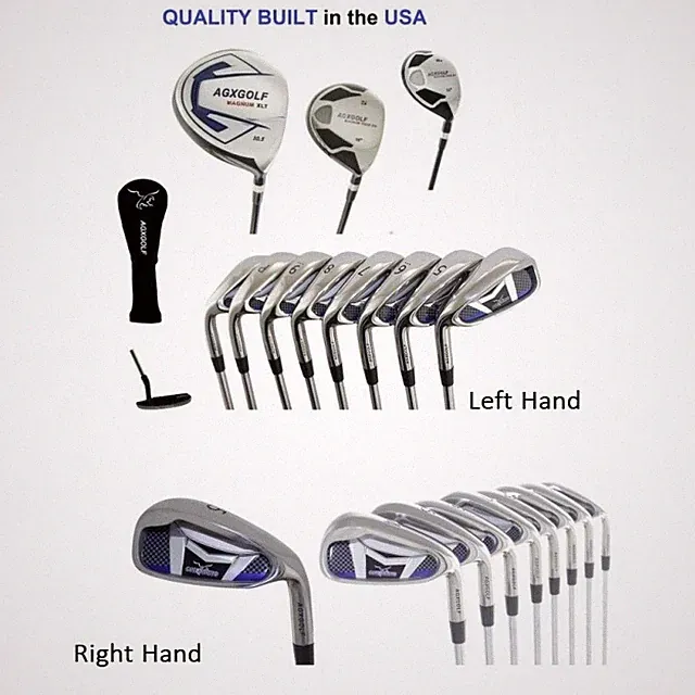 AGX Mens Graphit Full Golf Set 460 Dr+Hybrid+Same Length 5-9 Irons+Wedge +Putter