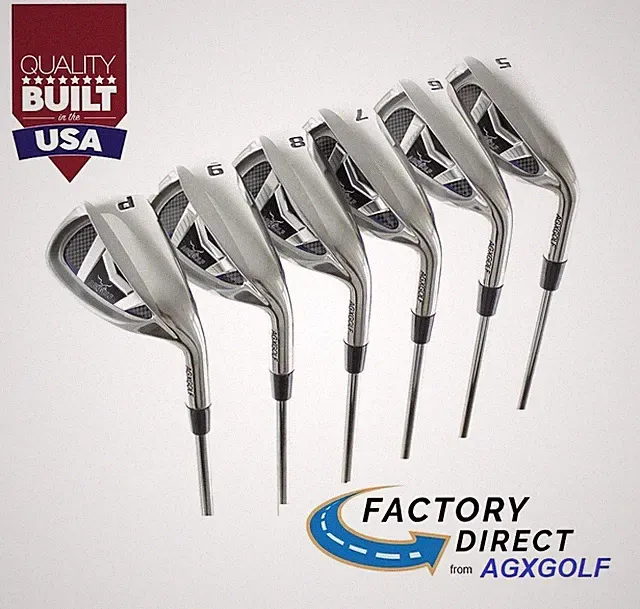 AGX SENIOR MEN'S XS WIDE SOLE GRAPHITE 5-PW IRON SET; RIGHT or LEFT ALL LENGTHS