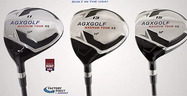 AGXGOLF BOYS & GIRLS LH #11, 13 & 15 FAIRWAY WOODS SET; GRAPHITE, CHOOSE LENGTH