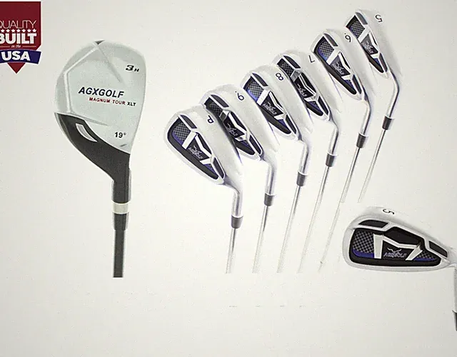 AGXGOLF BOYS RIGHT HAND (CHOOSE LENGTH) MAGNUM IRON SET: #3 HYBRID+5-9 IRONS+PW