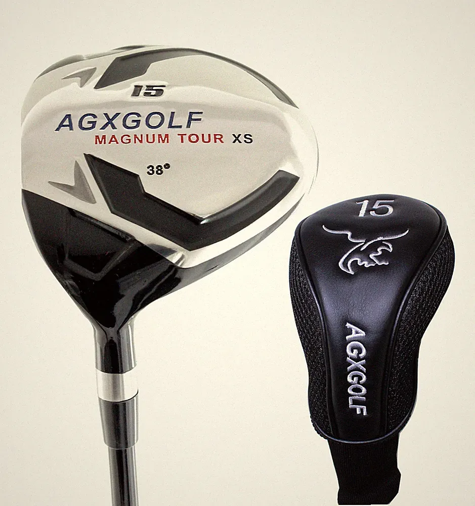 AGXGOLF FAIRWAY XS #15 WOOD (38°) MEN'S LH; GRAPHITE SHAFT ALL SIZES & FLEXES