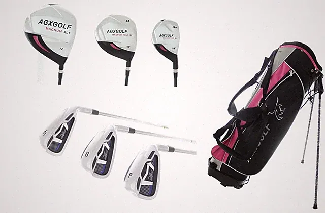 AGXGOLF LADIES MAGNUM XLT SET; 12° DRIVER+ 3 WOOD+3 HY+ #6, #8+PW+PT, STAND BAG