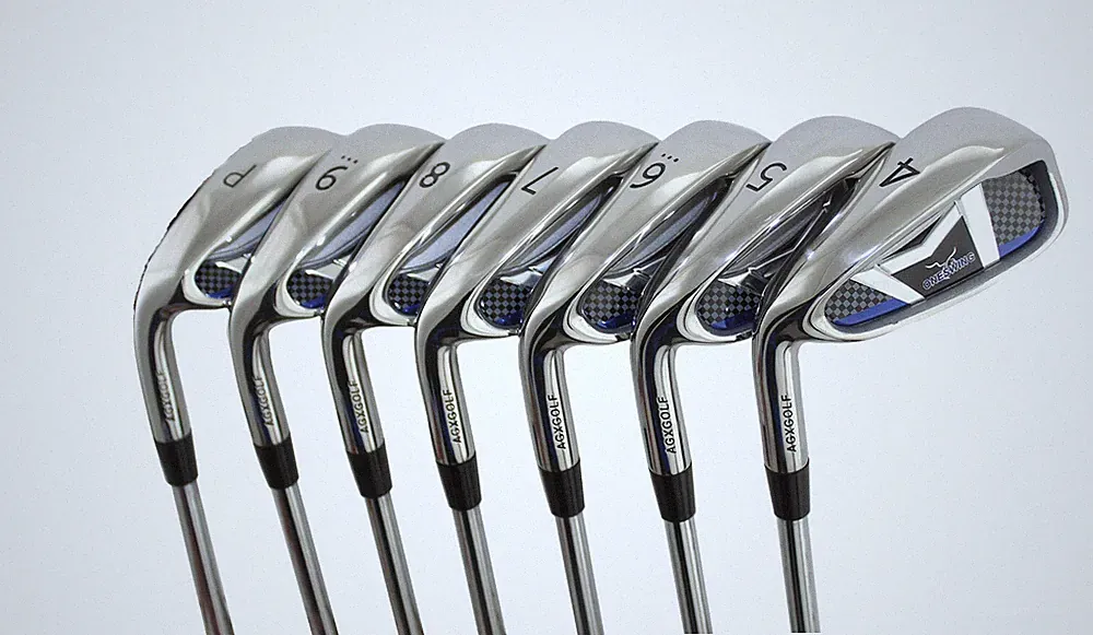 AGXGOLF LEFT Mens SAME LENGTH Irons Set 4-9i + PW w/Steel Shafts Any Size, Flex