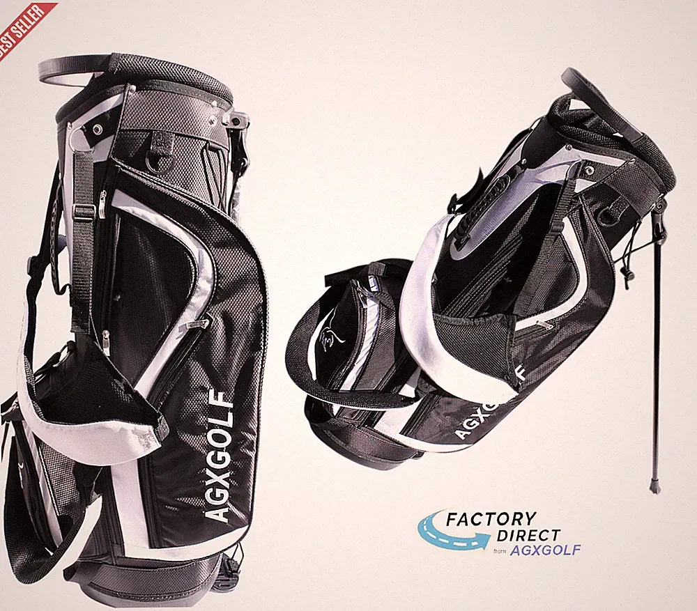 AGXGOLF MEN'S EDITION 13-WAY TOP STAND GOLF BAG wDUAL STRAP HARNESS & RAIN HOOD