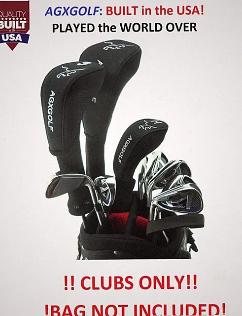 AGXGOLF MEN'S LEFT HAND COMPLETE GOLF SET wDRIVER+3WD+3HY+5-9 IRONS+PW+SW+PUTTER