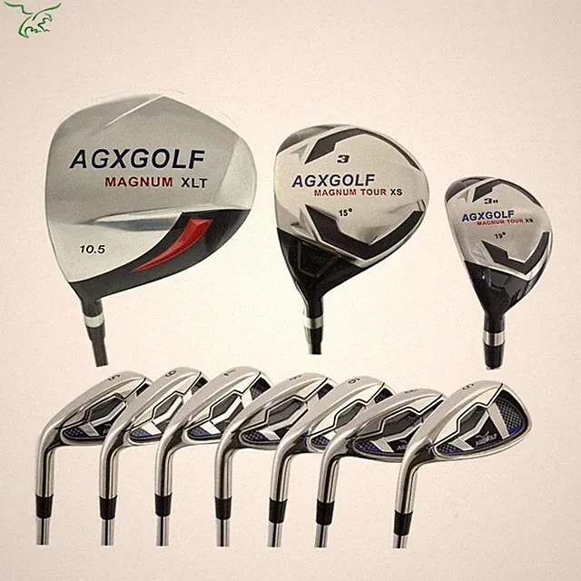 AGXGOLF MEN'S LEFT or RIGHT HAND GOLF SET wDRIVER, 3WD, 3HY+5-9 IRONS+PW, SW, PT