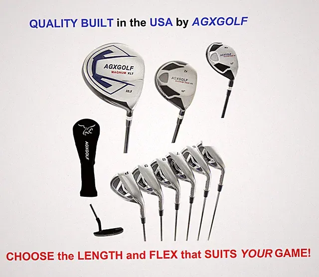 AGXGOLF Men's Magnum XS Complete Golf Set w460 Dr +Hybrid+5-9 Irons+Wedge+Putter