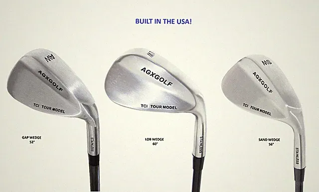 AGXGOLF MEN'S RIGHT HAND TCI SOFT FACE WEDGES; GRAPHIT, SET OF 3: 52°, 56° & 60°