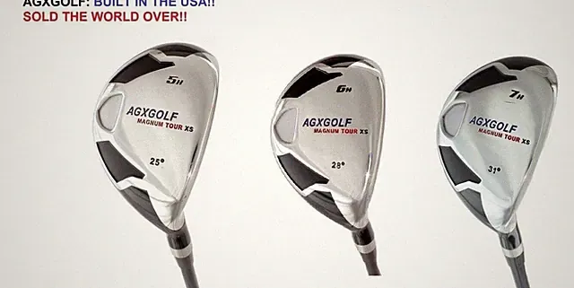 AGXGOLF MEN'S RIGHT HAND XS #5, 6 & 7 HYBRID SET GRAPHITE: CHOOSE LENGTH & FLEX