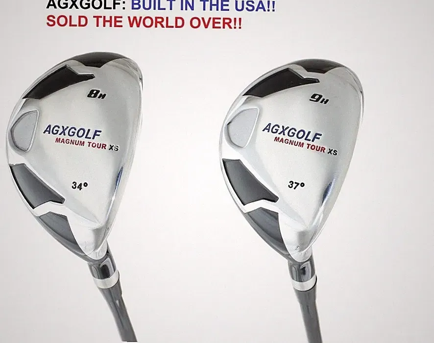 AGXGOLF MEN'S RIGHT HAND XS #8 & 9 HYBRID SET GRAPHITE: CHOOSE LENGTH AND FLEX