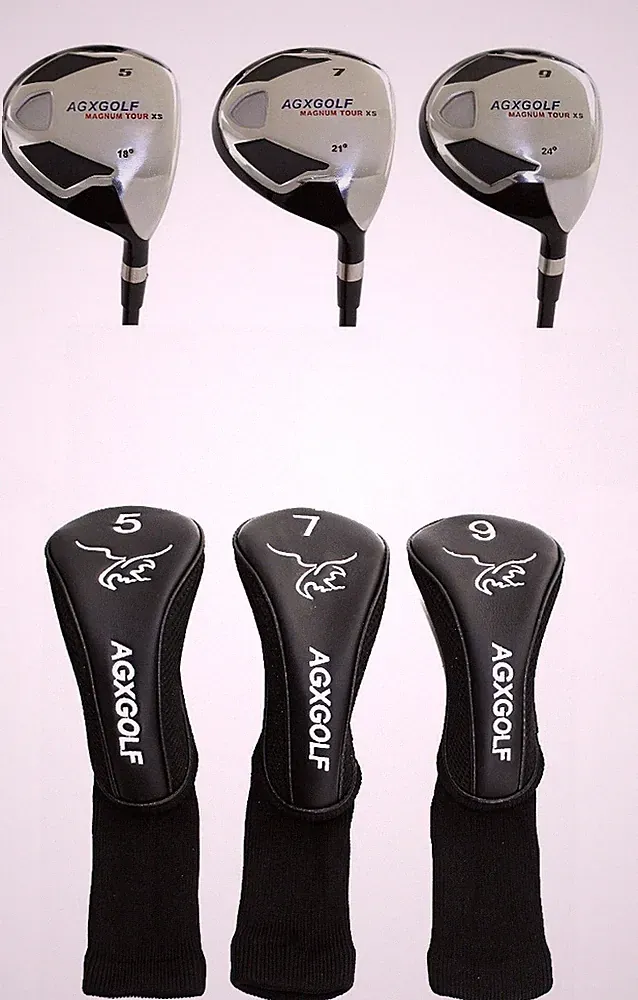 AGXGOLF MEN'S #5, #7 & #9 FAIRWAY WOODS SET; RIGHT HAND GRAPHITE, CHOOSE LENGTH