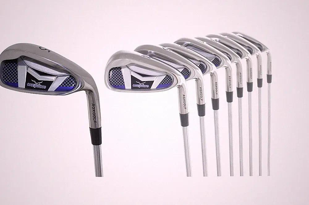 AGX MENS SENIOR FLEX ONE-SWING 4-PW SAME LENGTH GRAPHITE IRON SET; CHOOSE LENGTH