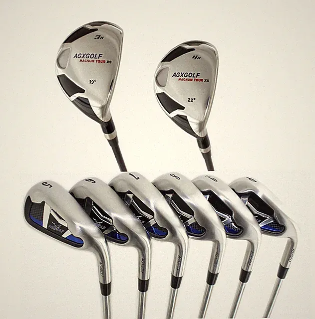AGXGOLF MENS RIGHT HAND MAGNUM XS TOUR IRONS SET 3 + 4 HYBRID+5-SW: ALL SIZES!