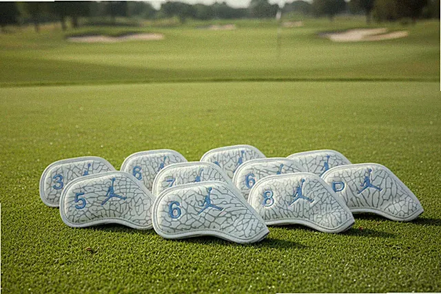 Air Jordan Iron Covers Elephant Print Leather White Unc Blue (SOLD INDIVIDUALLY)