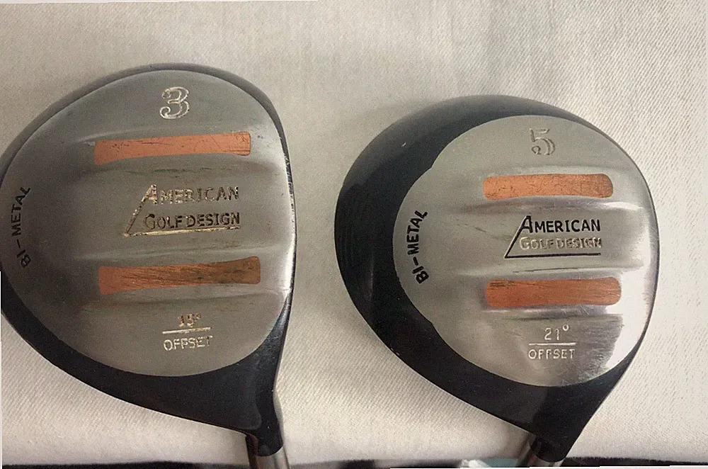 American Golf Design Bi-Metal 3 & 5 Offset Woods Graphite Shafts RH 43" 44"