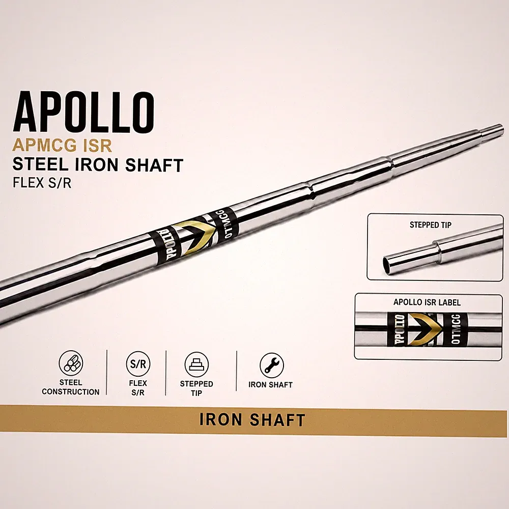 Apollo Steel Shaft for Irons APMCG ISR Flex S/R .355 Stepped Steel for Golf Club