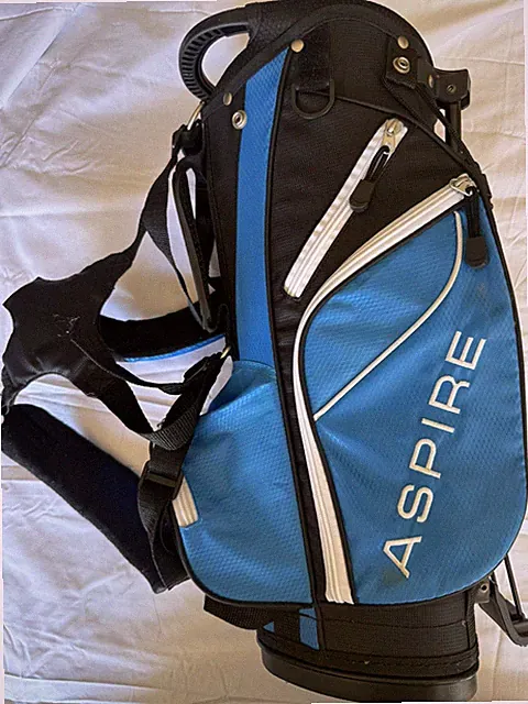 ASPIRE Children’s Golf Club Bag 23" BLUE 4 Slot with Retractable Legs