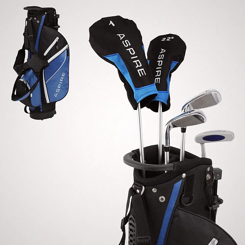 Aspire Junior Plus Kids Complete Golf Club Set Blue Ages 9-10