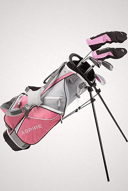 Aspire Junior Plus Kids Golf Club Set Pink Ages 9 to 10 Lightweight Graphite