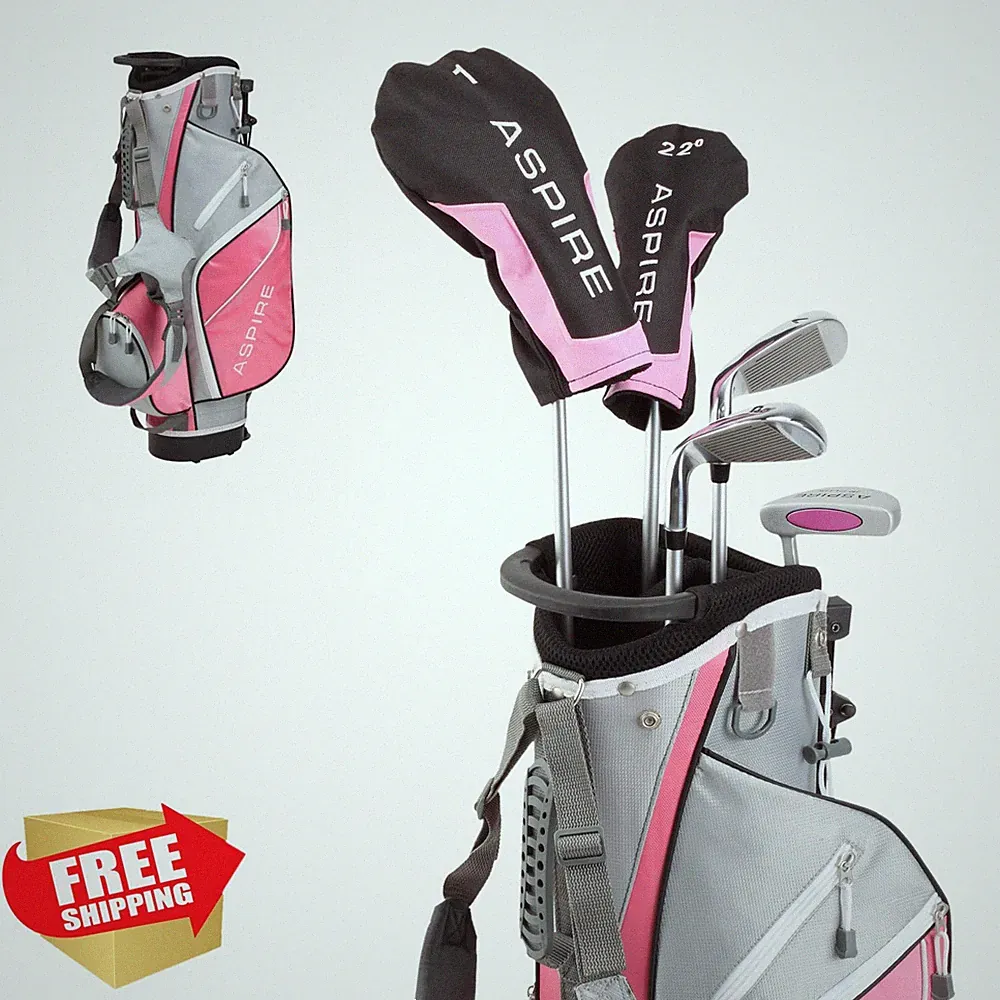 Aspire Junior Plus Kids Golf Clubs Right-Handed Set Stand Bag
