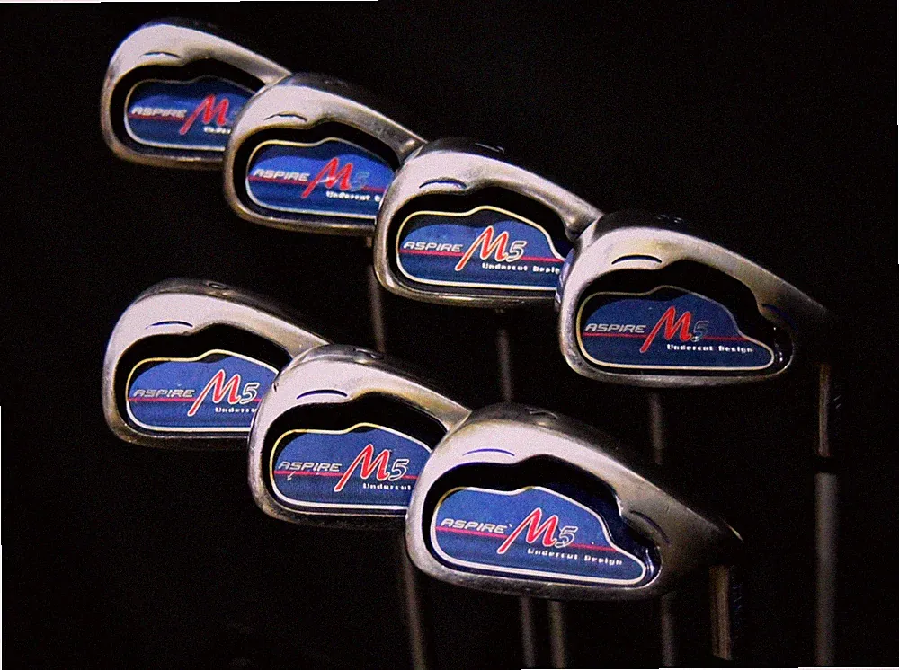ASPIRE M5 IRONS SET: 5-9,P,S IRONS SHAFT 37IN, LADY FLEX, RIGHT HANDED, NEW GRIP