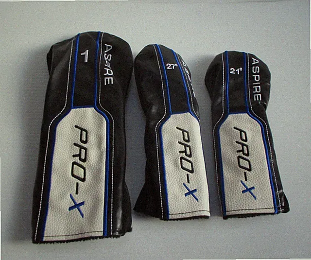 Aspire Pro-X #1 Driver and 21° & 27° Hybrid Golf Headcovers