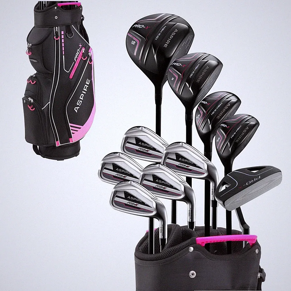 Aspire PRO-X 16-Piece Womens Golf Club Set, Includes Titanium F Driver, #3 Fa...